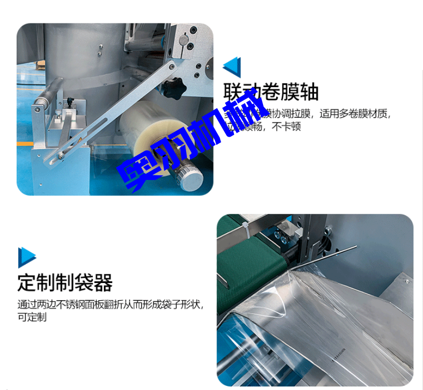 AY-450X下走紙烤鴨餅枕式包裝機_全自動枕式包裝機系列_第4張_石家莊奧羽自動化設備有限公司 AY-450X下走紙烤鴨餅枕式包裝機_http://www.chinabrita.com_全自動枕式包裝機系列_第4張